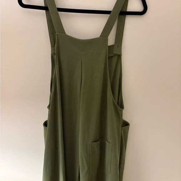 NWT Halara Casual Joggers Overalls Olive Green Waffle Athleisure Jumpsuit Sz L - Picture 9 of 11